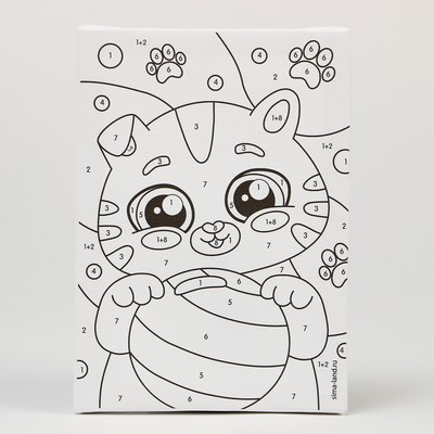 Картина по номерам «Котёнок с лапками» 21 × 15 см