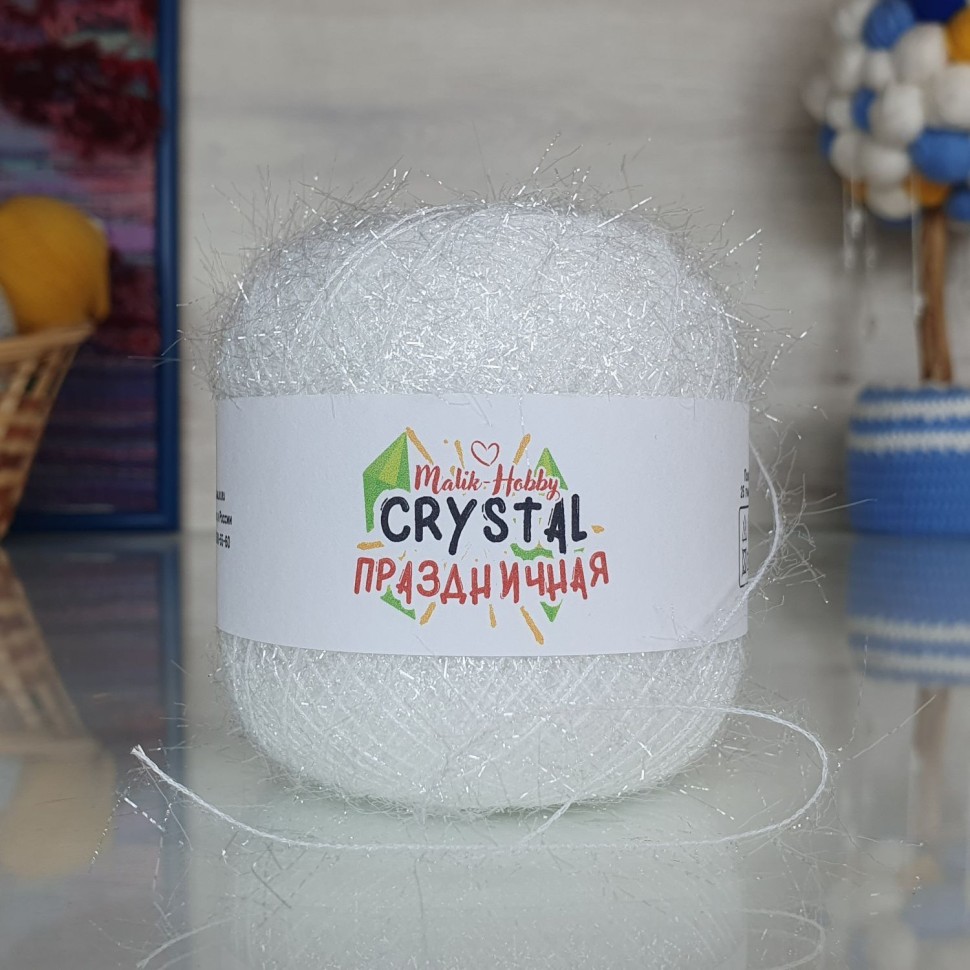 Crystal праздничная M&H - 063 (белый (длинный ворс))