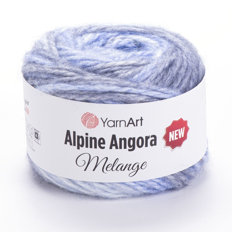 Alpine Angora Melange (YarnArt) - 6401 (голубой принт)
