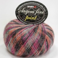 Ангора фине принт (Сеам) - 58 (мальва-графит принт)