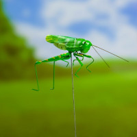 Штекер &quot;Кузнечик зеленый&quot; 3х5см, длина 22см (2 шт.)