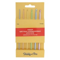 Крючки Hobby&amp;Pro (разное) - Набор цв.алюм. крючков, 2,0мм-4,5мм., упак(6шт)