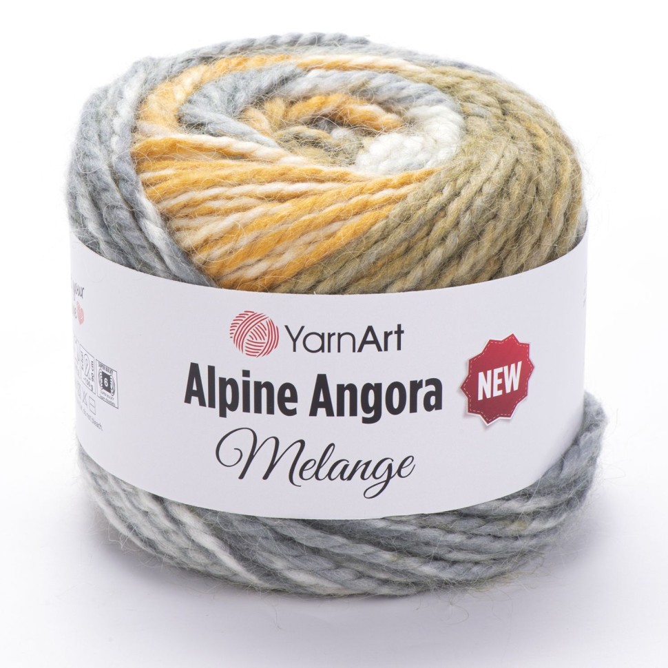 Alpine Angora Melange (YarnArt) - 6403 (серый принт)