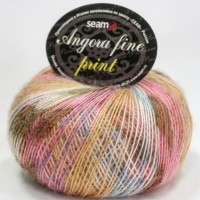 Ангора фине принт (Сеам) - 6513 (корич/малин/т.серый)