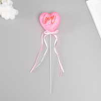 Декор для творчества &quot;Love&quot; длина 20 см, ярко-розовый (6 шт.)