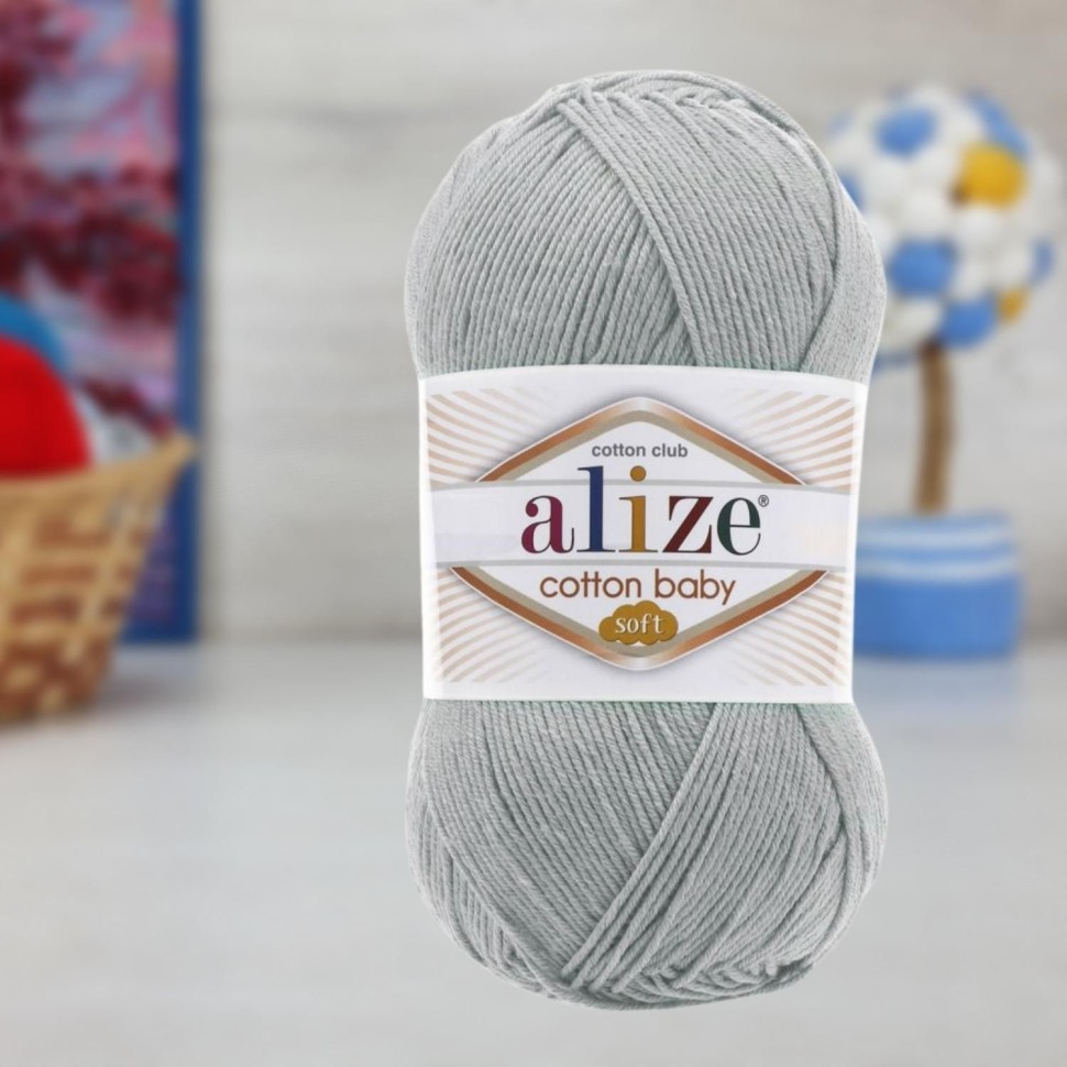 COTTON BABY SOFT (Ализе) - 344 (серый)