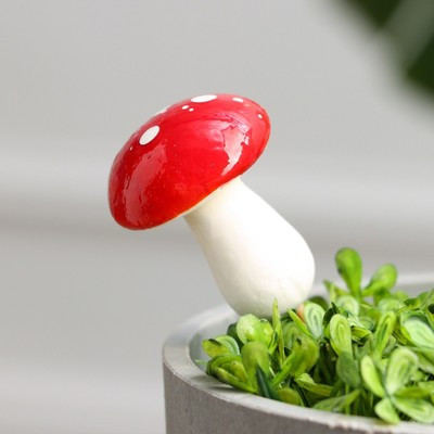 Набор штекеров "Грибочек Мухоморчик" 4,5х3см, 20шт Набор штекеров "Грибочек Мухоморчик" 4,5х3см, 20шт