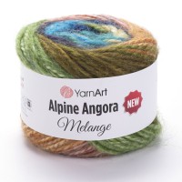Alpine Angora Melange (YarnArt) - 6404 (зеленый принт)