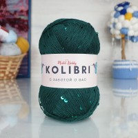 Kolibri с пайетками - 046 (изумруд с изумрудными пайетками)