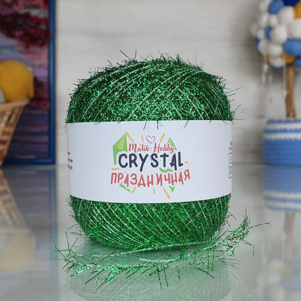 Crystal праздничная M&H - 066 (зеленая мишура)