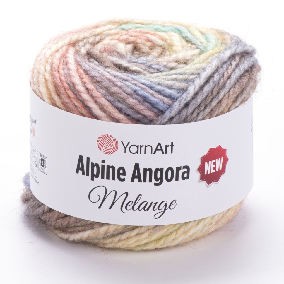 Alpine Angora Melange (YarnArt) - 6405 (радуга принт)