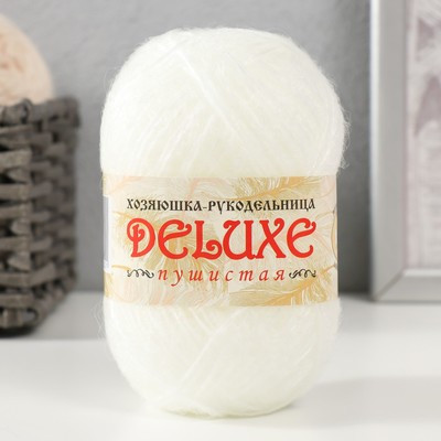 Пряжа для вязания "DeLuxe" 100% полипропилен 140м/50гр набор 2 шт - Белый