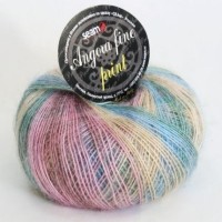 Ангора фине принт (Сеам) - 849 (розово-бирюзовый принт)