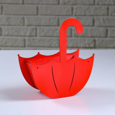 Кашпо деревянное "Зонтик с подвесом", красный, 19×9×21.5 см Кашпо деревянное "Зонтик с подвесом", красный, 19×9×21.5 см