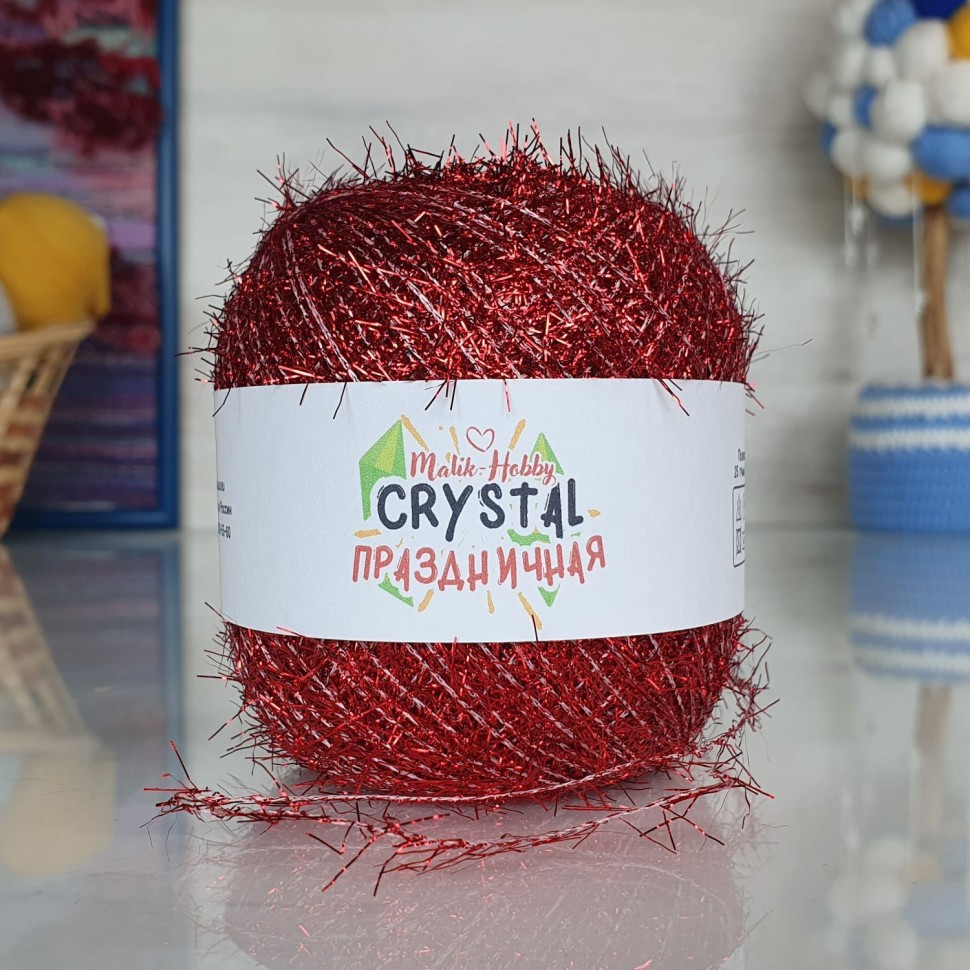 Crystal праздничная M&H - 068 (красная мишура)