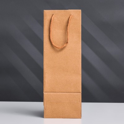 Пакет под бутылку с пластиковым окном 12,5 × 8,5 × 36 см, крафт (12 шт.) Пакет под бутылку с пластиковым окном 12,5 × 8,5 × 36 см, крафт (12 шт.)