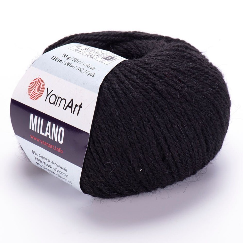 Milano (YarnArt) - 850 (черный)