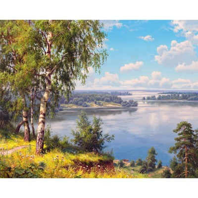 Алмазная вышивка с полным заполнением «Березки», 40 х 50 см Алмазная вышивка с полным заполнением «Березки», 40 х 50 см