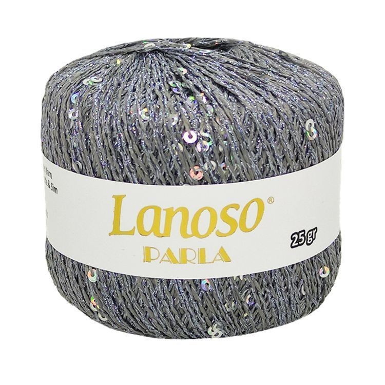 Parla Lanoso - 5251 (серый с серебр. пайетками)