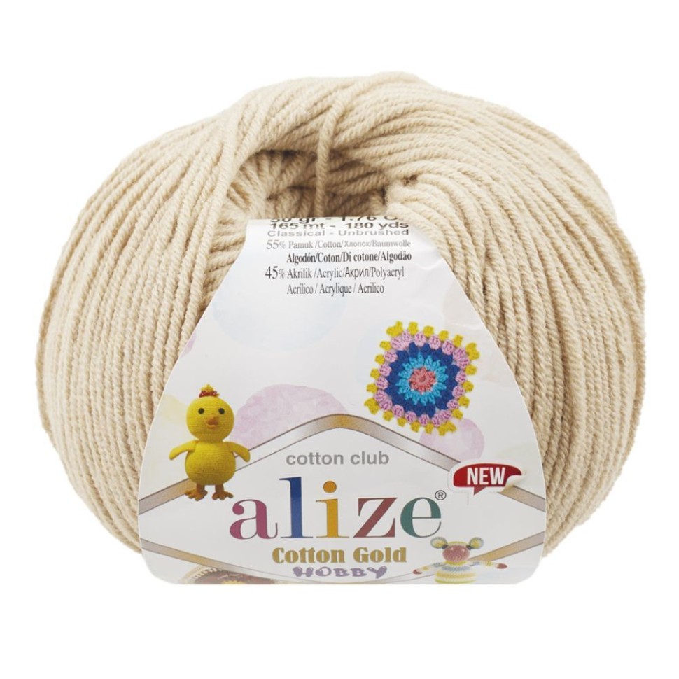COTTON GOLD HOBBY NEW (ALIZE) - 458 (слоновая кость)