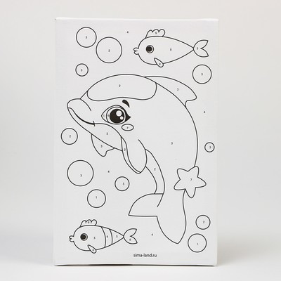 Картина по номерам «Малыш-дельфин» 20 × 30 см
