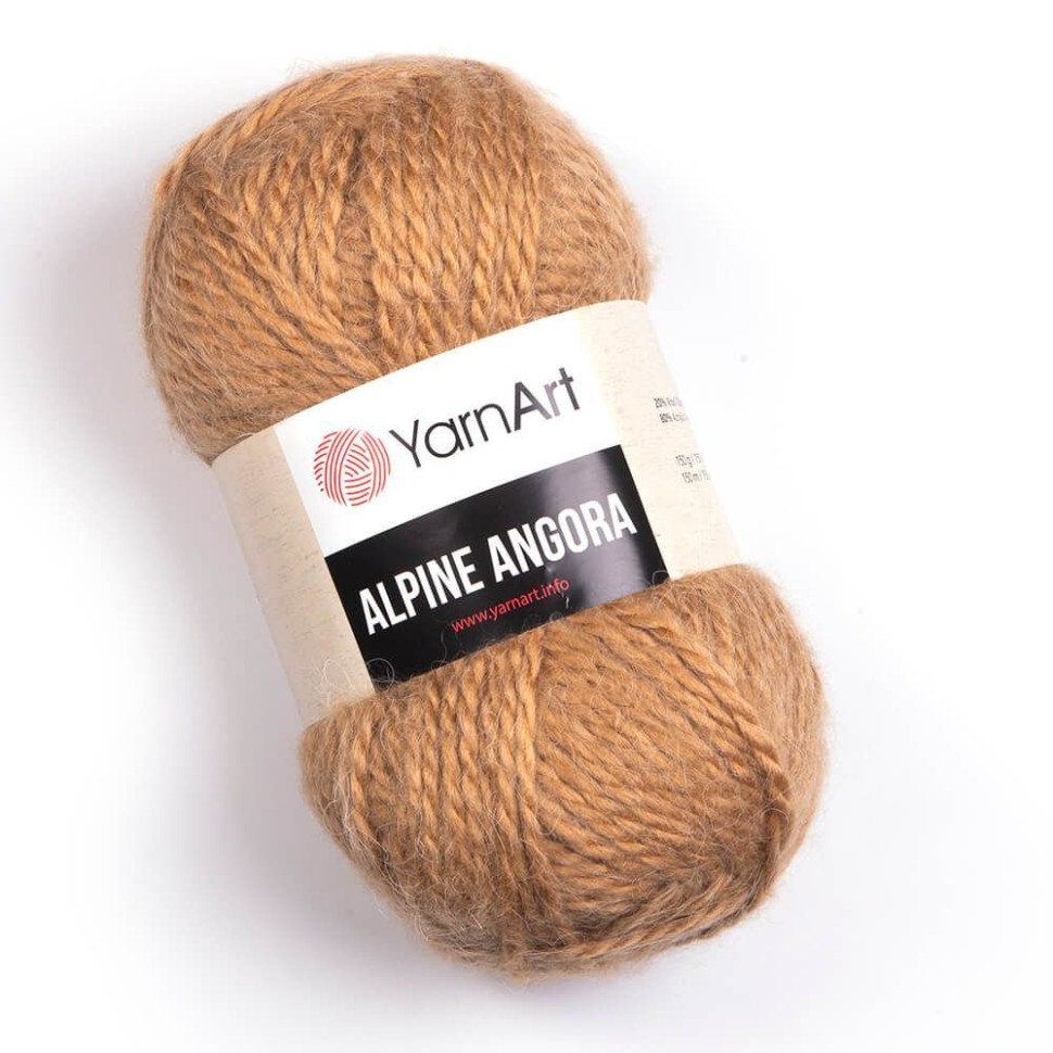 Пряжа Alpine Angora (YarnArt) - 345 (тем.бежевый)