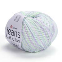 Jeans Soft Colors YarnArt - 6201 (салат/серый/белый)