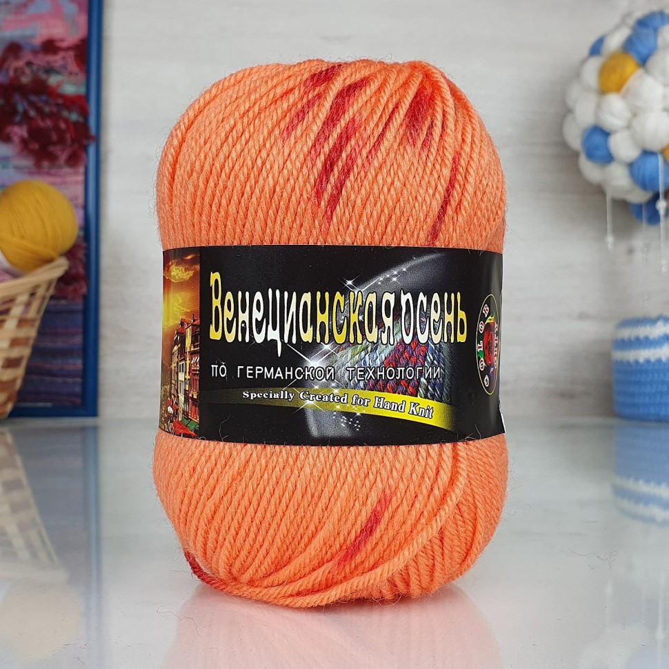 ВЕНЕЦИАНСКАЯ ОСЕНЬ (COLOR-CITY) - 851 (оранжевый принт)