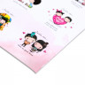 Наклейка для цветов и подарков "Милая парочка" 16 × 9,5 см (10 шт.)