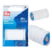 970026 Эластичная нить для шитья, 0,5 мм белый цв. Prym