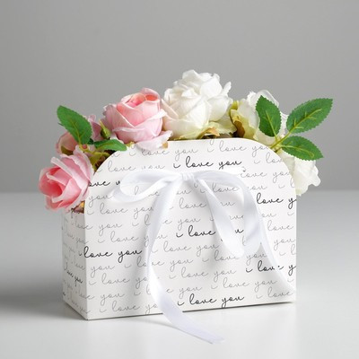 Переноска для цветов складная I love you, 17 × 13 × 7 см (5 шт.)