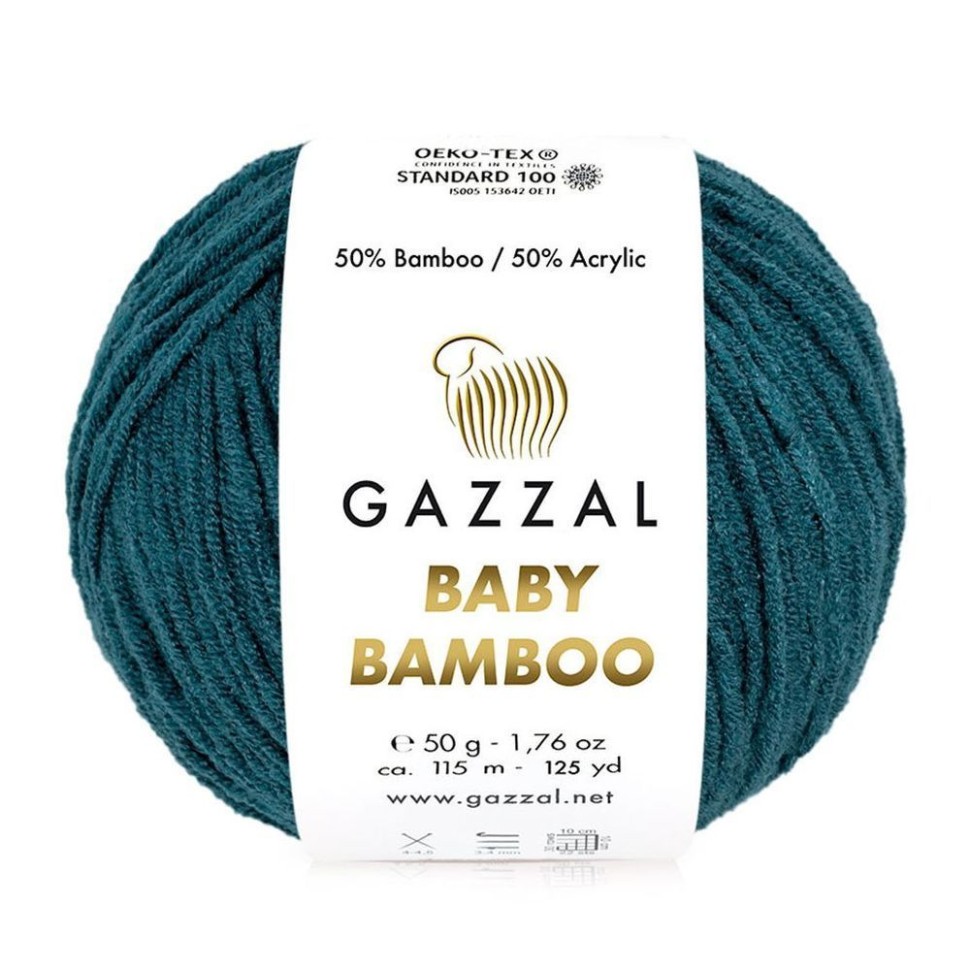 Пряжа Baby Bamboo, Gazzal - 95220 (петроль)