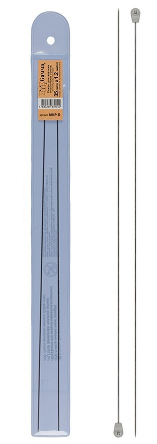 Спицы прямые MKP металл 35 см. (Гамма) 1.2 мм.  MKP-R