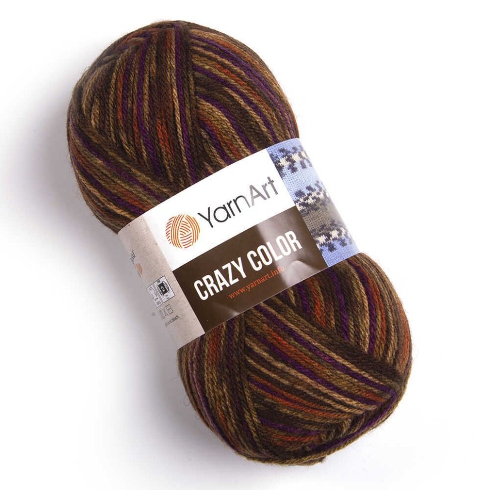 CRAZY COLOR (YarnArt) - 155 (кор-лилов-сирень)