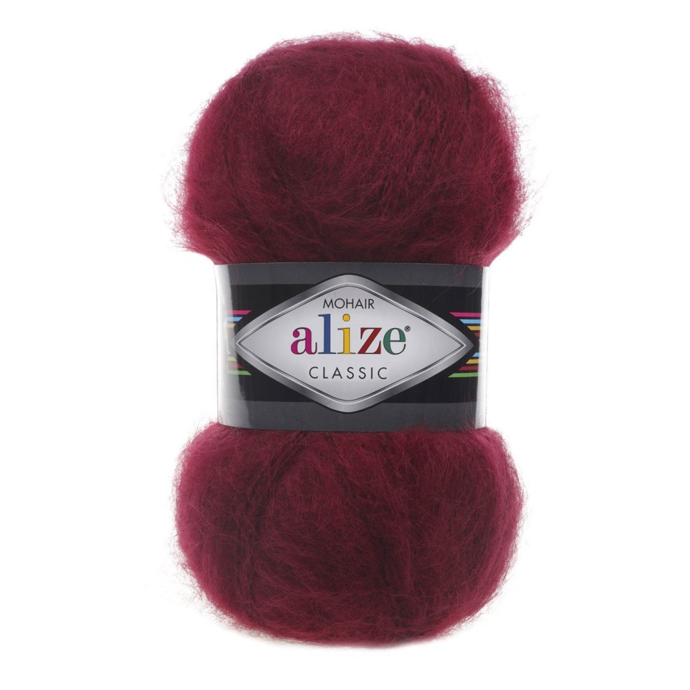 MOHAIR CLASSIC (ALIZE) - 57 (бордовый)