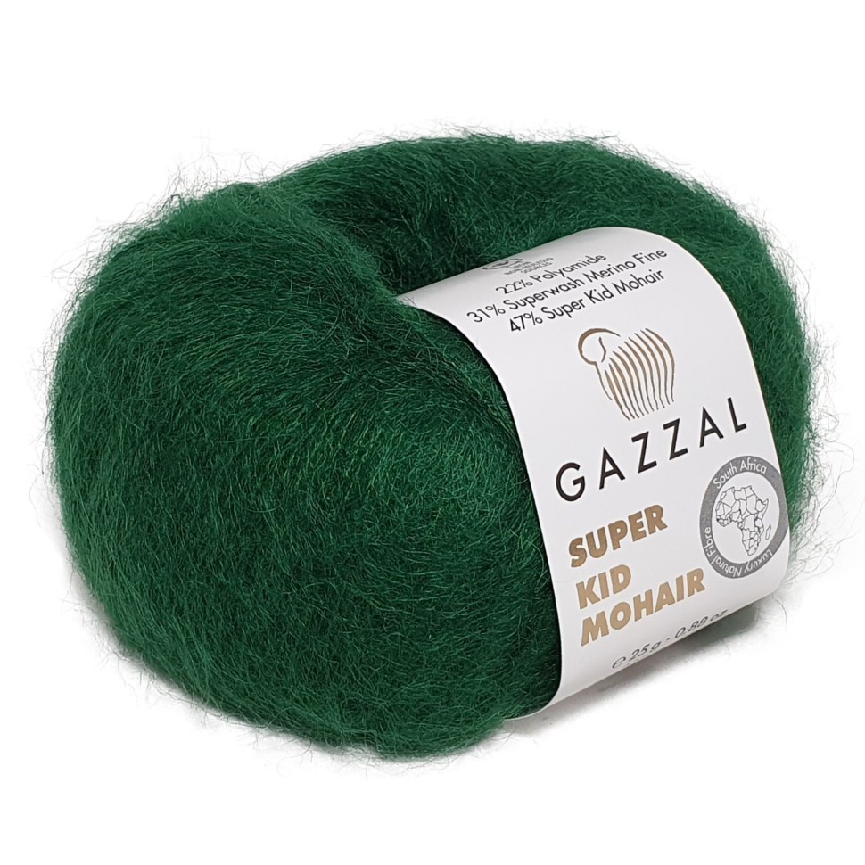 SUPER KID MOHAIR (Gazzal) - 64428 (тем.зелень)
