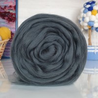 Тонкая шерсть (для валяния) - 585 (графит)