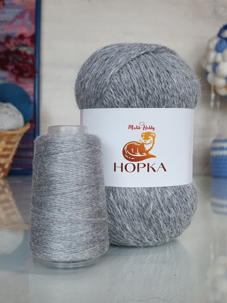 Норка M&H - 047 (серый меланж)