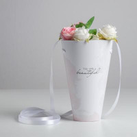 Переноска круглая на лентах «You are beautiful», 15 × 23.3 × 7.5 см, Ø 15 см (5 шт.)