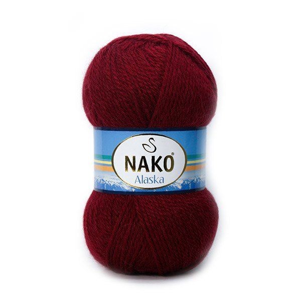Пряжа ALASKA (Nako) - 10691-7120 (бордовый)