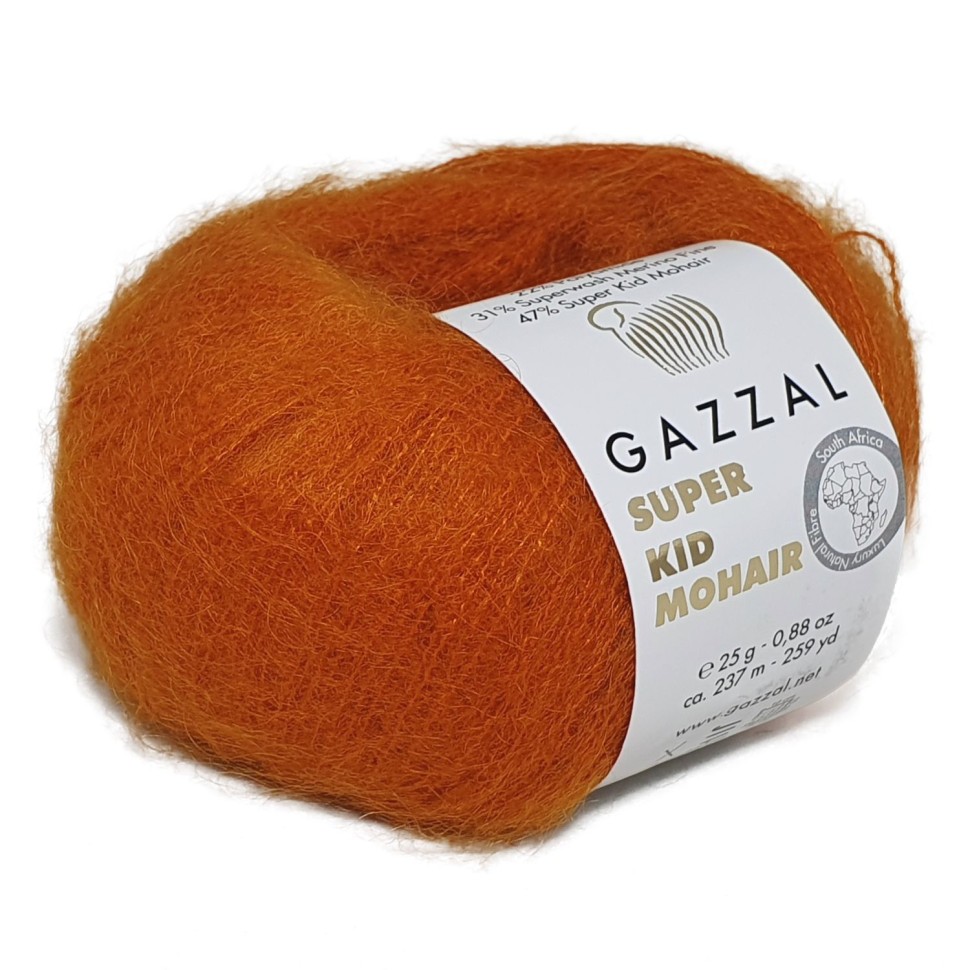 SUPER KID MOHAIR (Gazzal) - 64429 (апельсин)