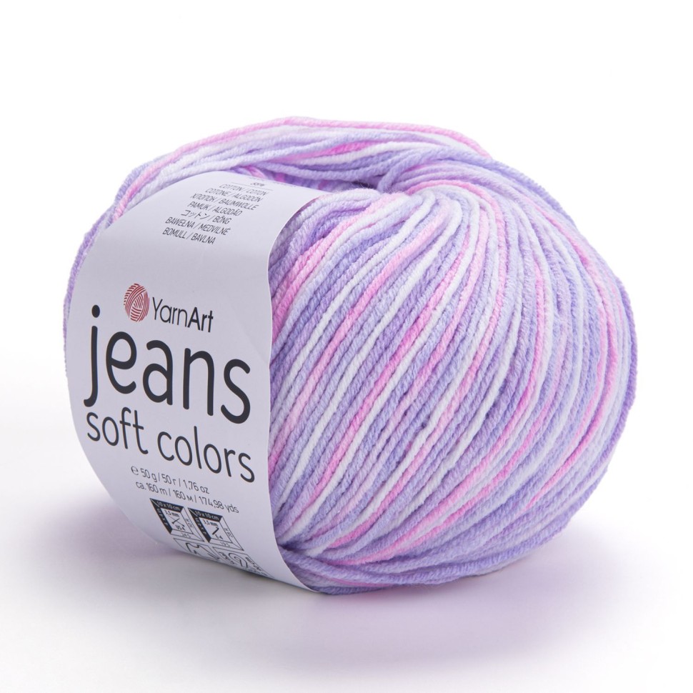 Jeans Soft Colors YarnArt - 6205 (сирен/белый)