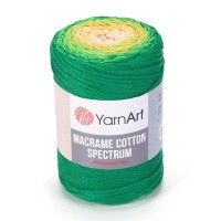 Macrame Cotton Spectrum YarnArt - 1313 (зел.бир/желт/бел)