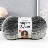 Пряжа &quot;Angora Active&quot; 20% шерсть, 80% акрил  500м/100гр (840 черн-сер-мор волна)