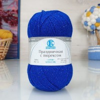 Праздничная с люрексом Камтекс - 019 (василек)