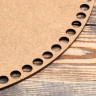 Заготовка для вязания "Круг", донышко хдф коричневый гладкий, 30 см, d=9мм
