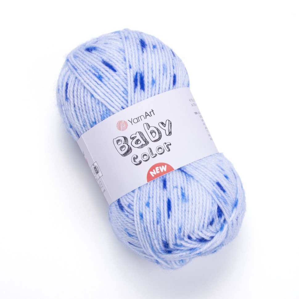 BABY COLOR (YarnArt) - 210 (неж.голубой с синим)