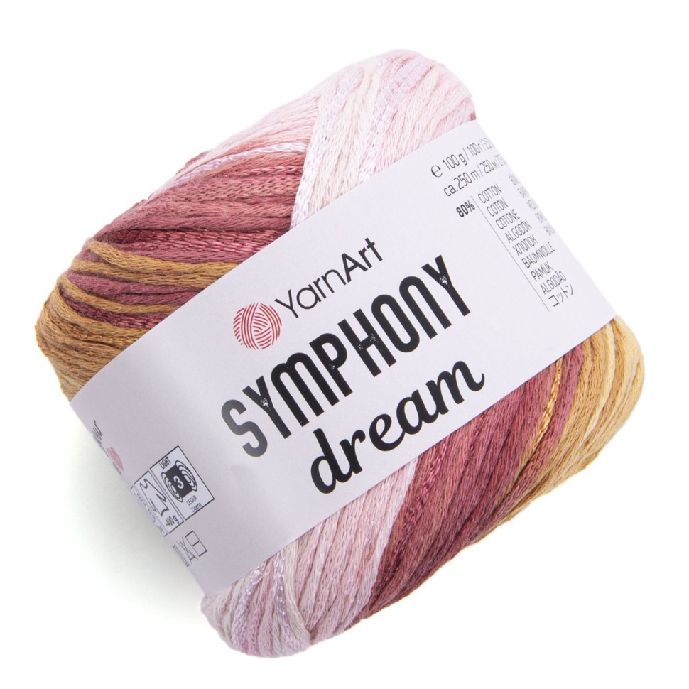 Symphony Dream YarnArt - 3104 (пудра/горц принт)
