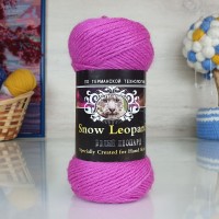 Белый леопард - 218 (т.фуксия)