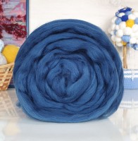 Тонкая шерсть (для валяния) - 893 (тем.джинс)